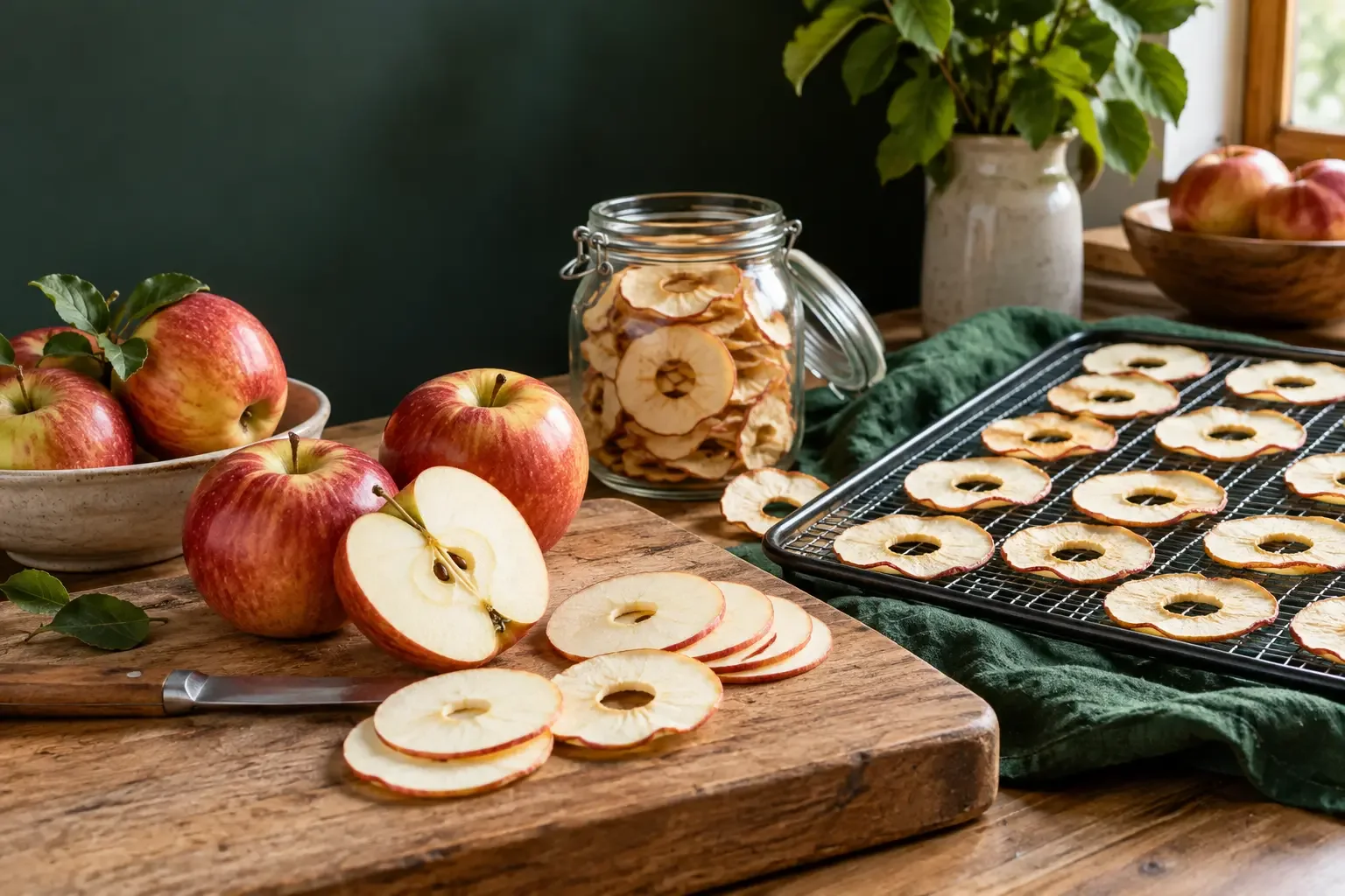 Äpfel dörren