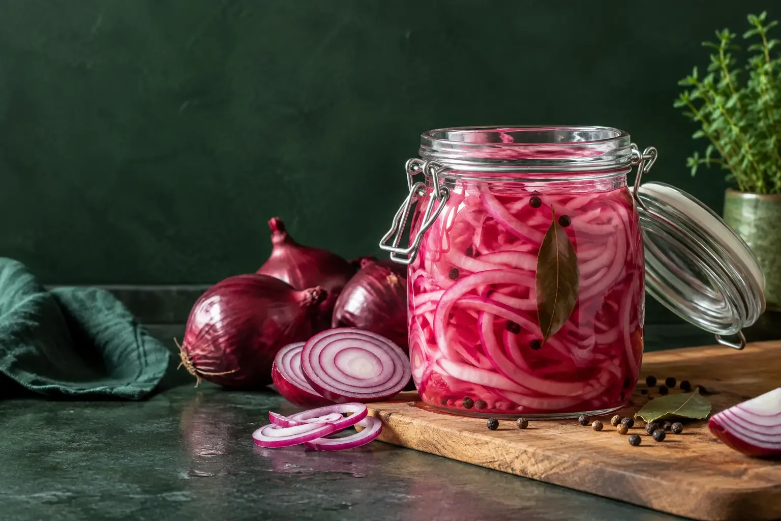 Rote Zwiebeln einlegen
