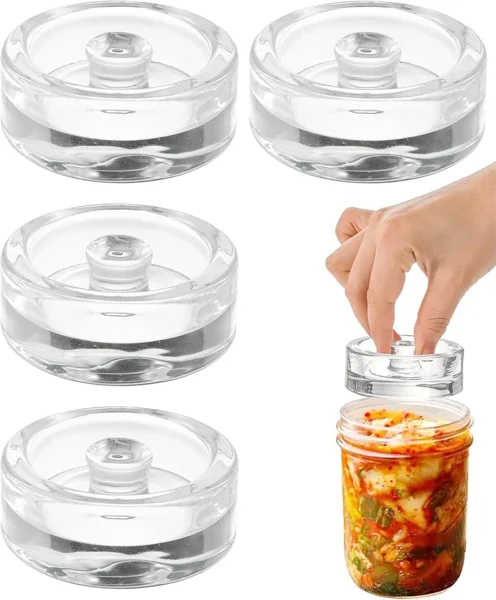 4 Fermentiergewichte aus Glas, Ø 7 cm – Produktabbildung