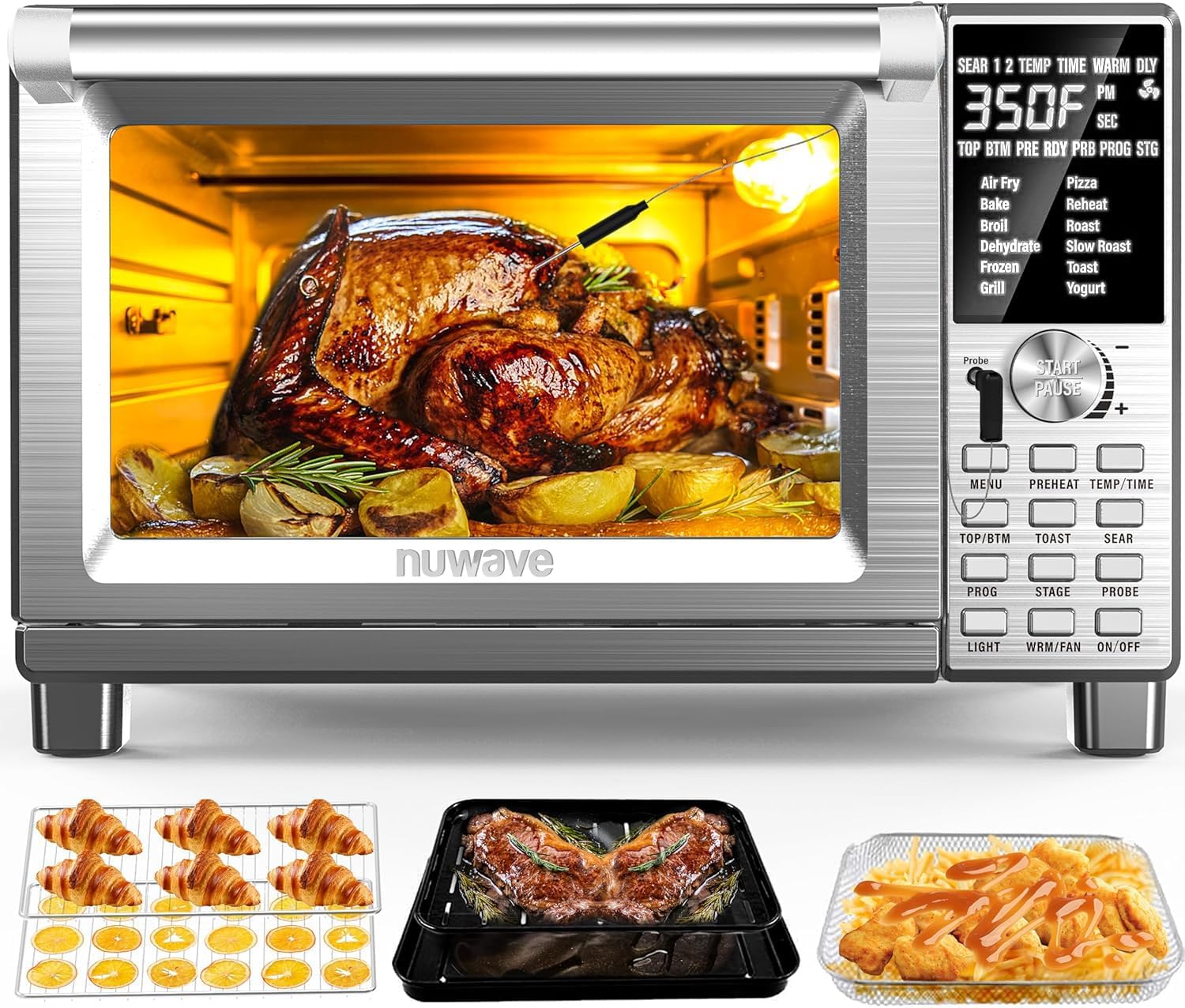 Nuwave Bravo 30 QT Smart Air Fryer Toaster Oven