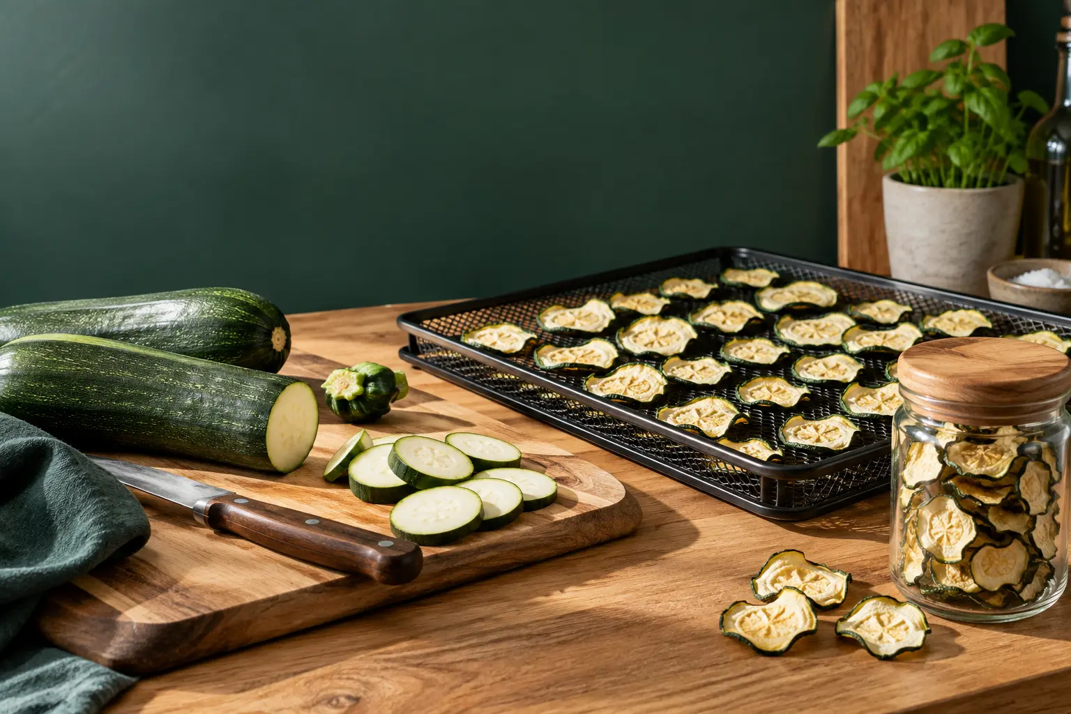How to dehydrate zucchini