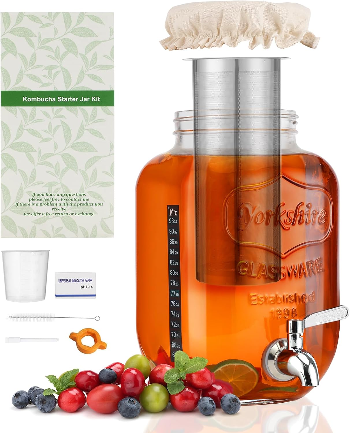 MIWUYI 1 Gallon Kombucha Starter Kit