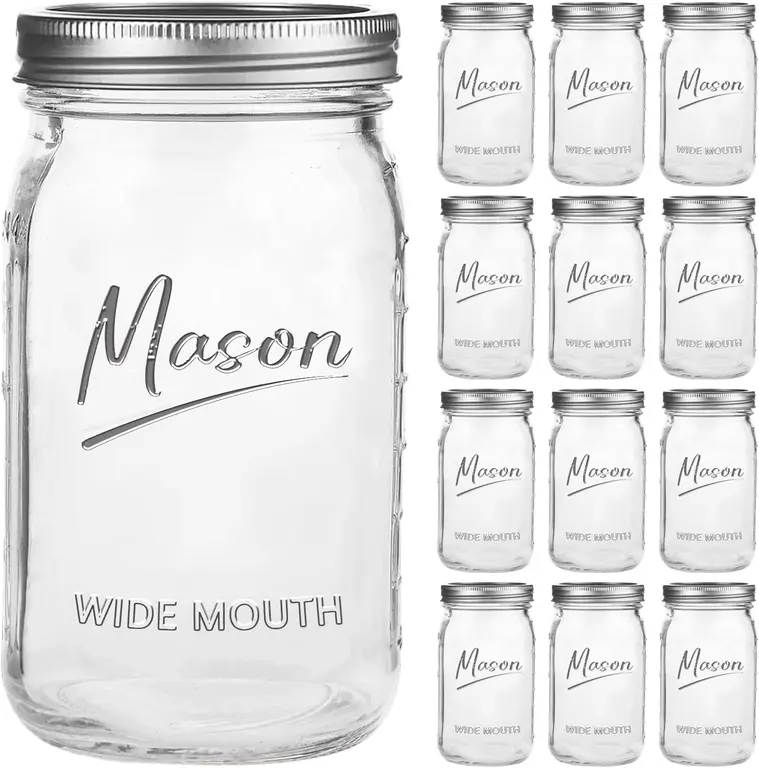 Wide-Mouth Mason Jars · 32 oz