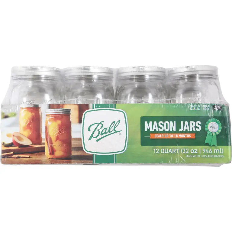 Ball Wide-Mouth 32-oz Mason Jars