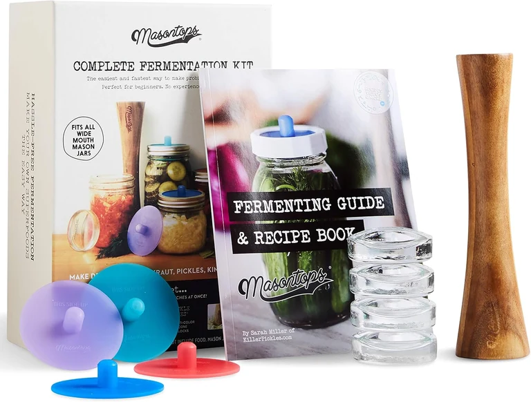 Masontops Complete Mason Jar Fermentation Kit for fermented pickles