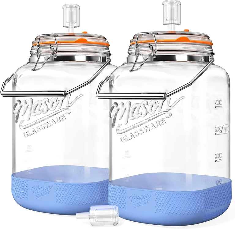 Large glass fermentation jars for bigger pickle batches