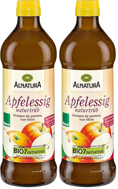 Alnatura Bio-Apfelessig, 500 ml, 2er-Pack
