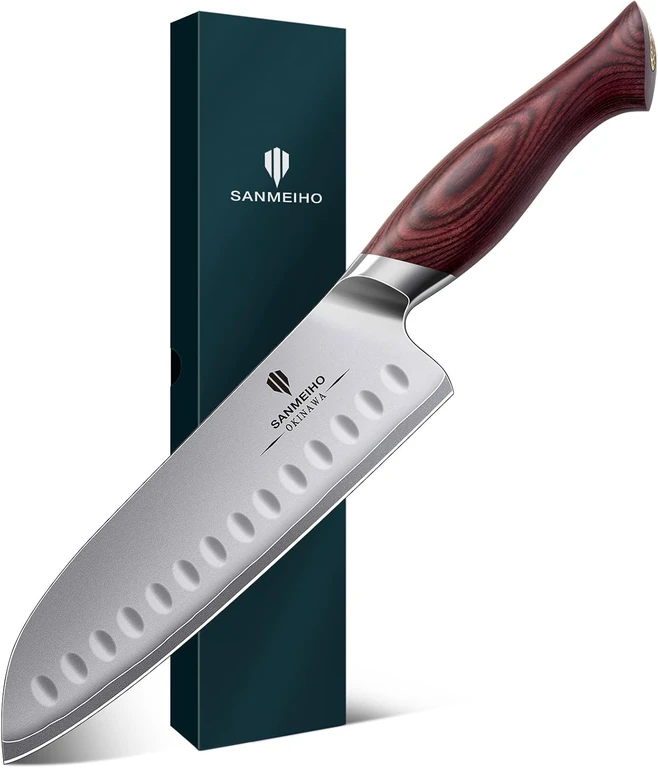SANMEIHO Profi Santoku Messer 18 cm