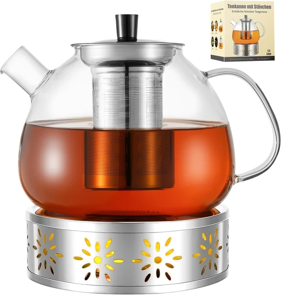 HEMOLY Teekanne mit Stövchen · 1,5 l