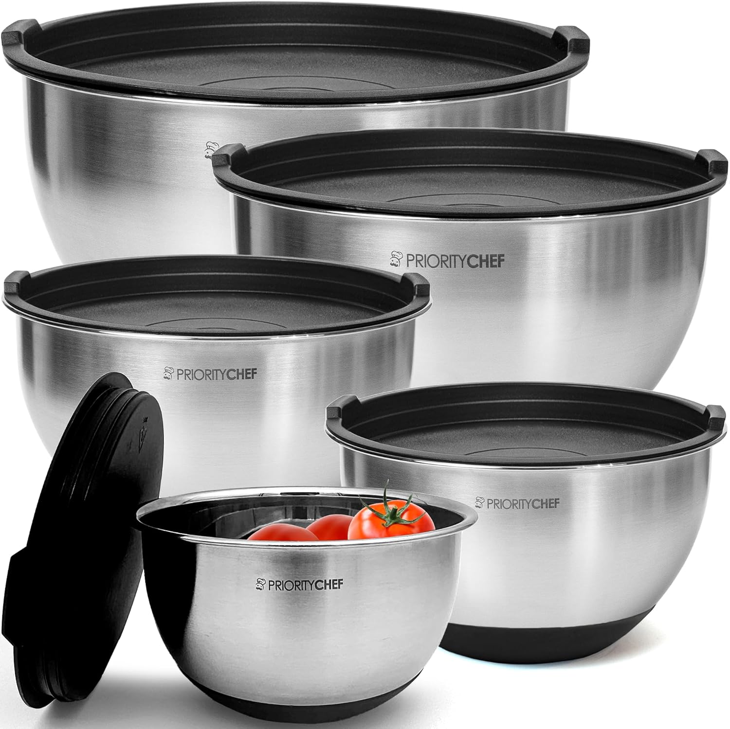 Premium Stainless Steel Mixing Bowls with Lids for homemade kimchi