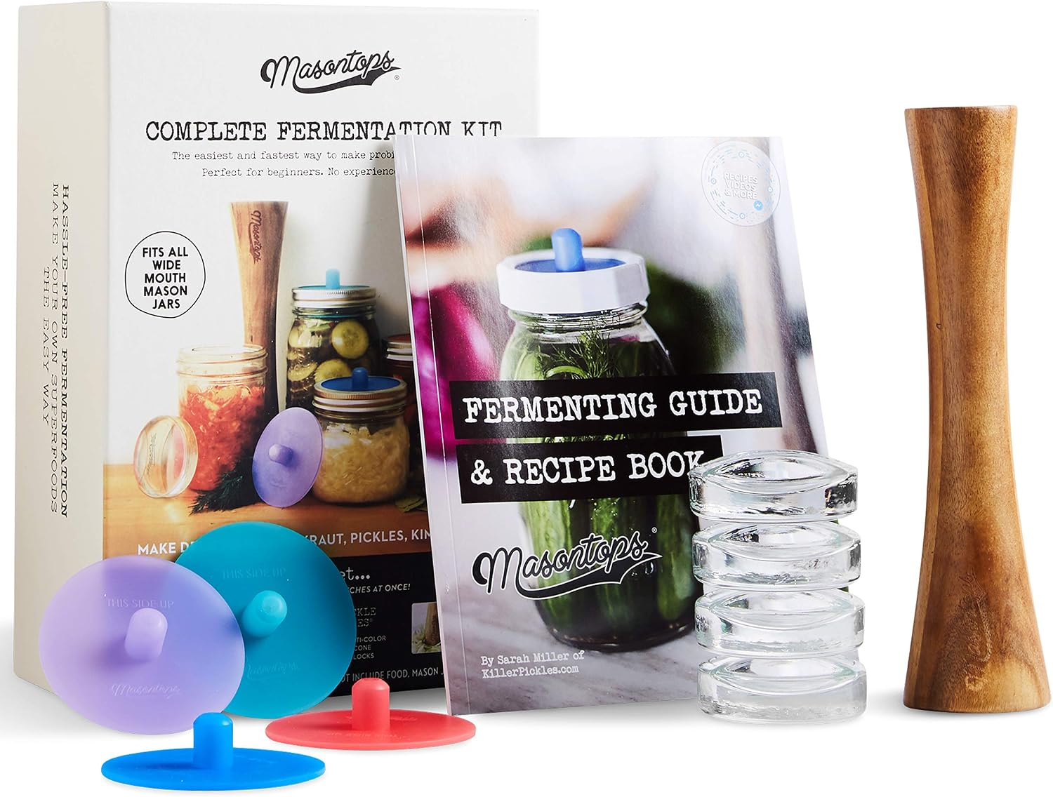Masontops Complete Mason Jar Fermentation Kit for homemade kimchi