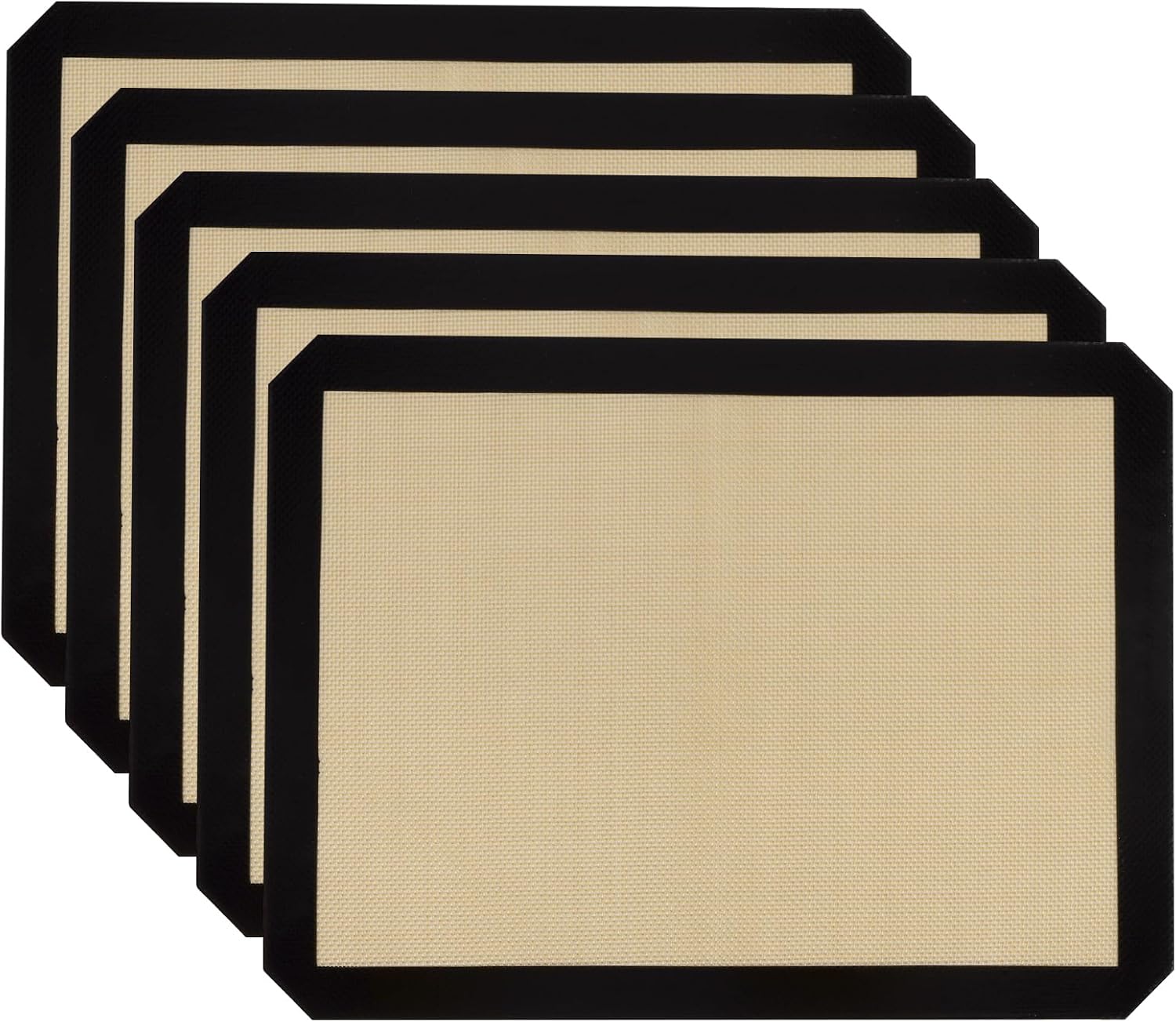 5 Stück Silikon-Backmatten 30 × 40 cm