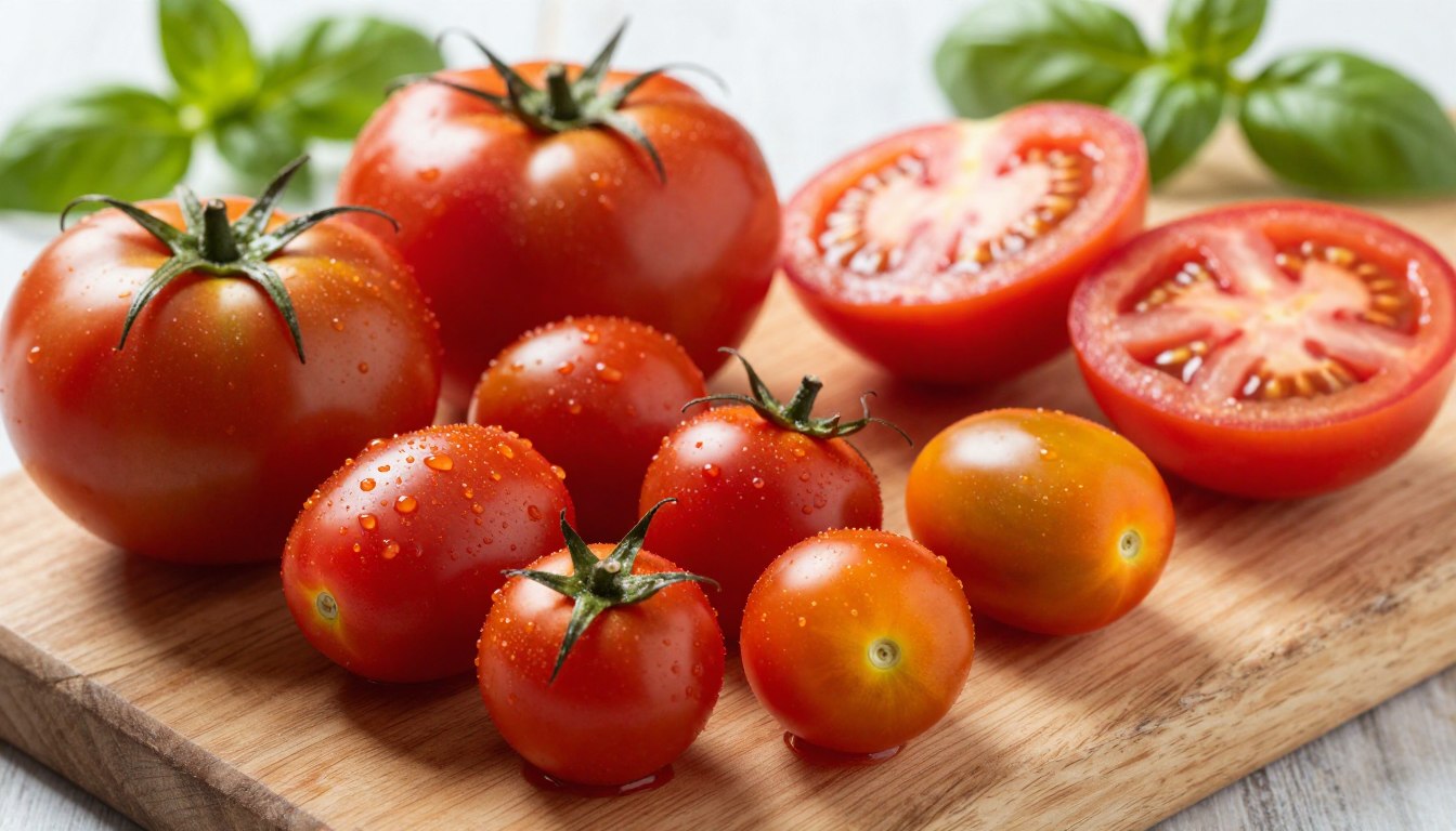 Tomato slices arranged in a food dehydrator