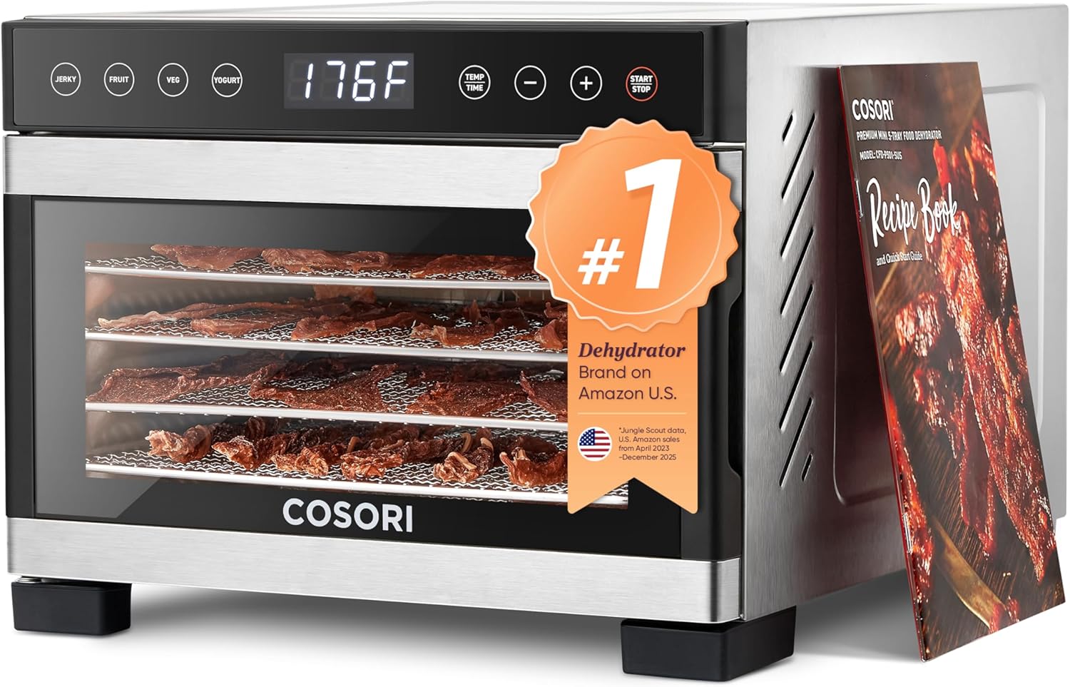 COSORI five-tray stainless steel food dehydrator