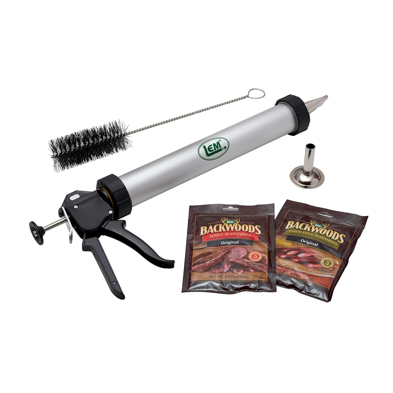 LEM Products anodized aluminum jerky cannon with accessories