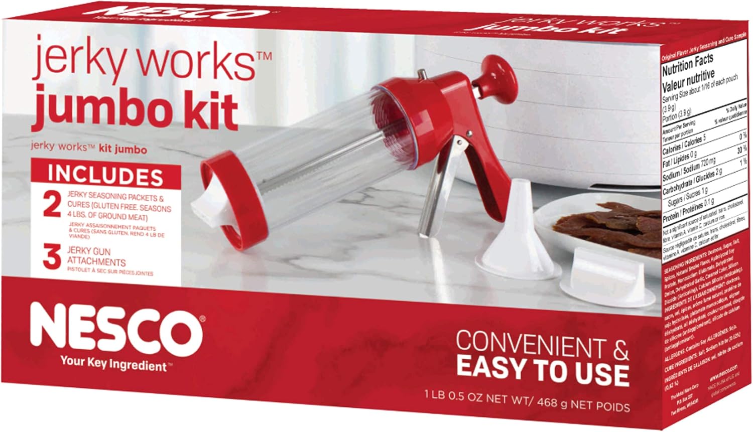 NESCO BJX-5 Jumbo Jerky Works manual jerky press kit