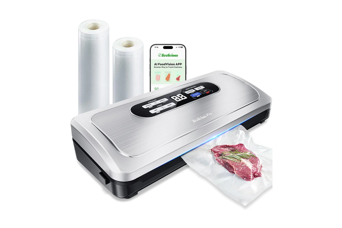 Beelicious Pro smart vacuum sealer with app-based food tracking