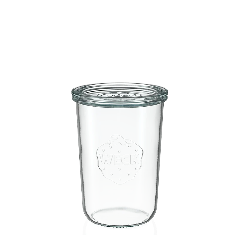 Exaktes Produktbild: WECK Gläser 750 ml – 6er Set mit Deckeln, Sturzform